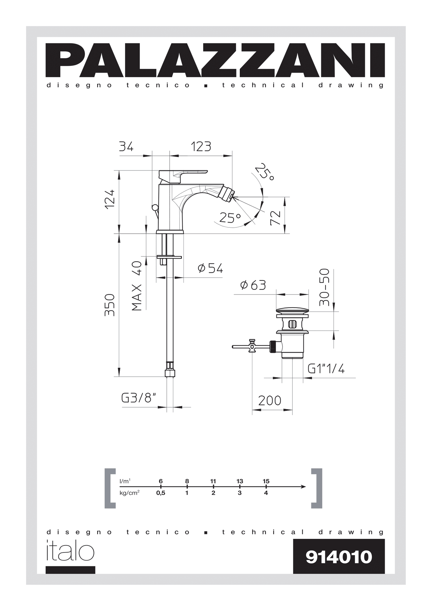 Miscelatore Lavabo Palazzani Italo Ottone Cromo