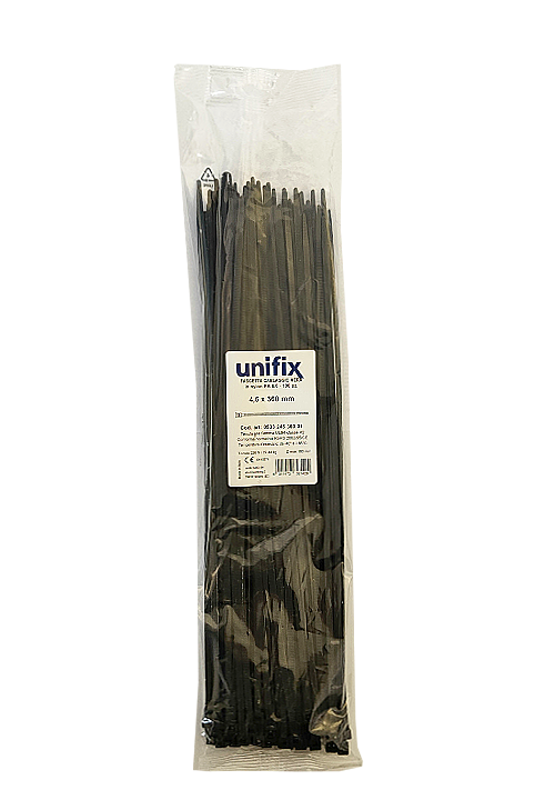 Unifix Fascette Cablaggio in Nylon Colore Nero 360x4,5mm 100 pz