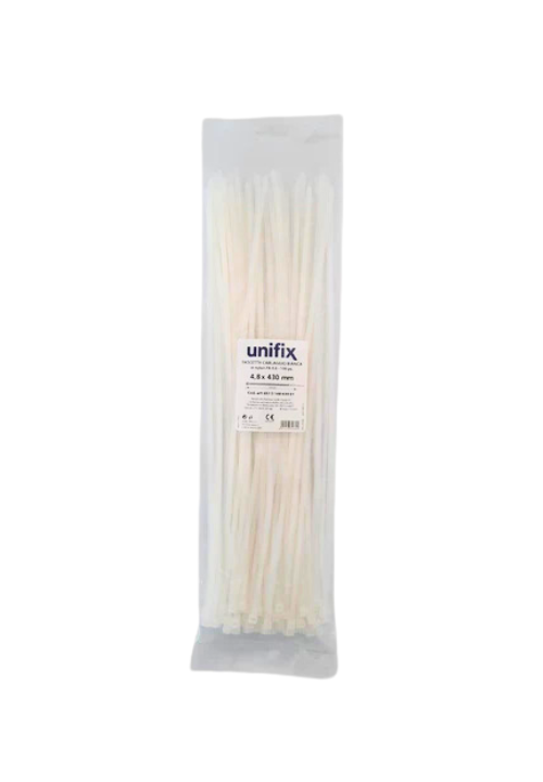 Unifix Fascette Cablaggio Nylon Colore Bianco 430X4,8 mm 100 pz