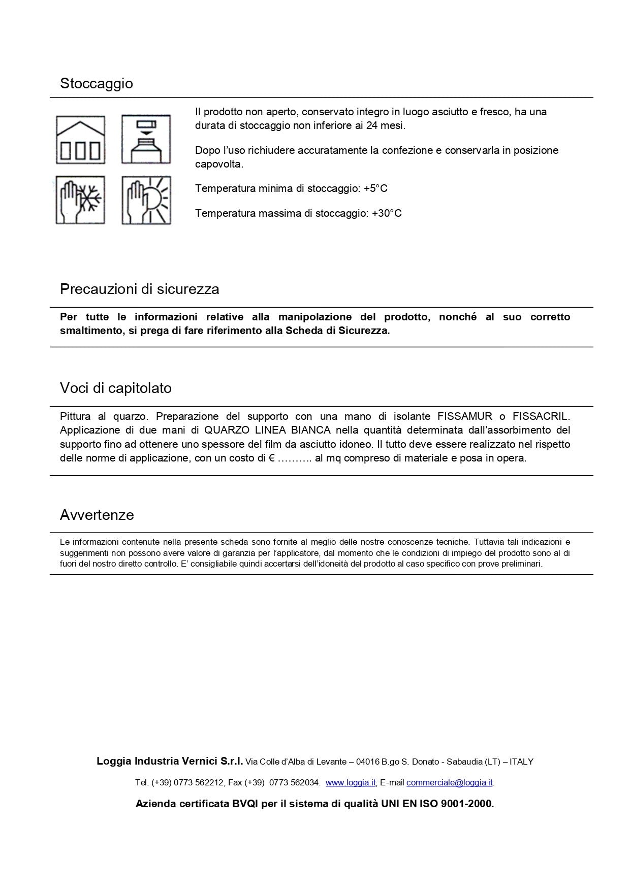 Quarzo Q Linea Bianca 4 Lt Loggia