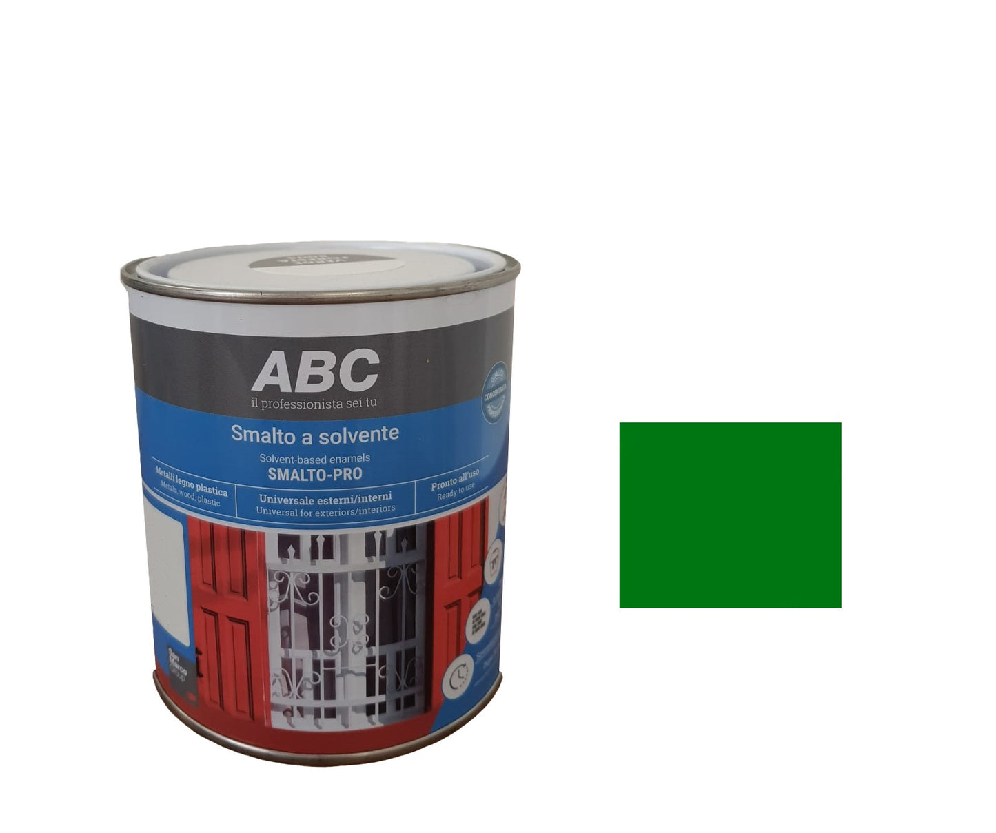 ABC Smalto-Pro Lucido 8004 Verde Bandiera 0,75 Lt