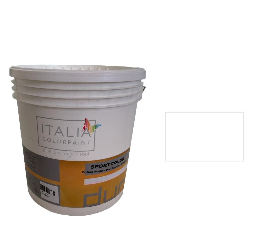 Idropittura Sportcolor Bianco 14 Lt Italia Color Paint Duriplastic