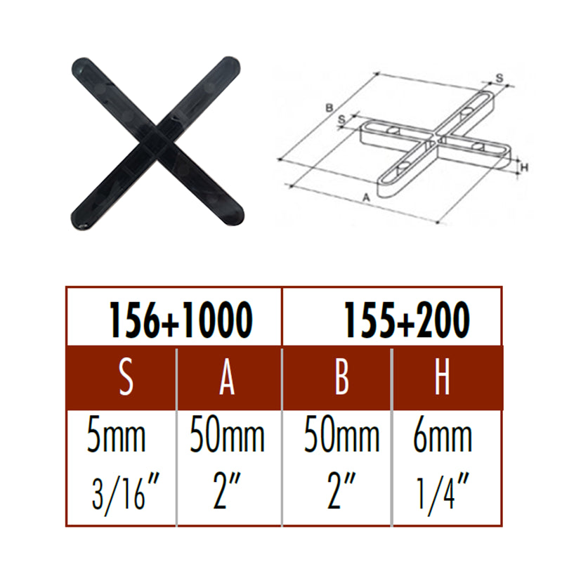 Distanziatori a Croce per Piastrelle mm.5 Conf. 200 Pz Raimondi