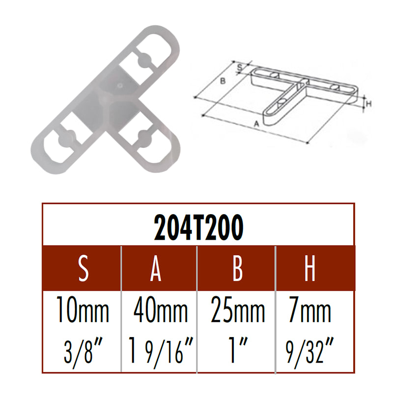 Distanziatori per Piastrelle a "T" mm.10 Confezione da 200 pezzi Raimondi