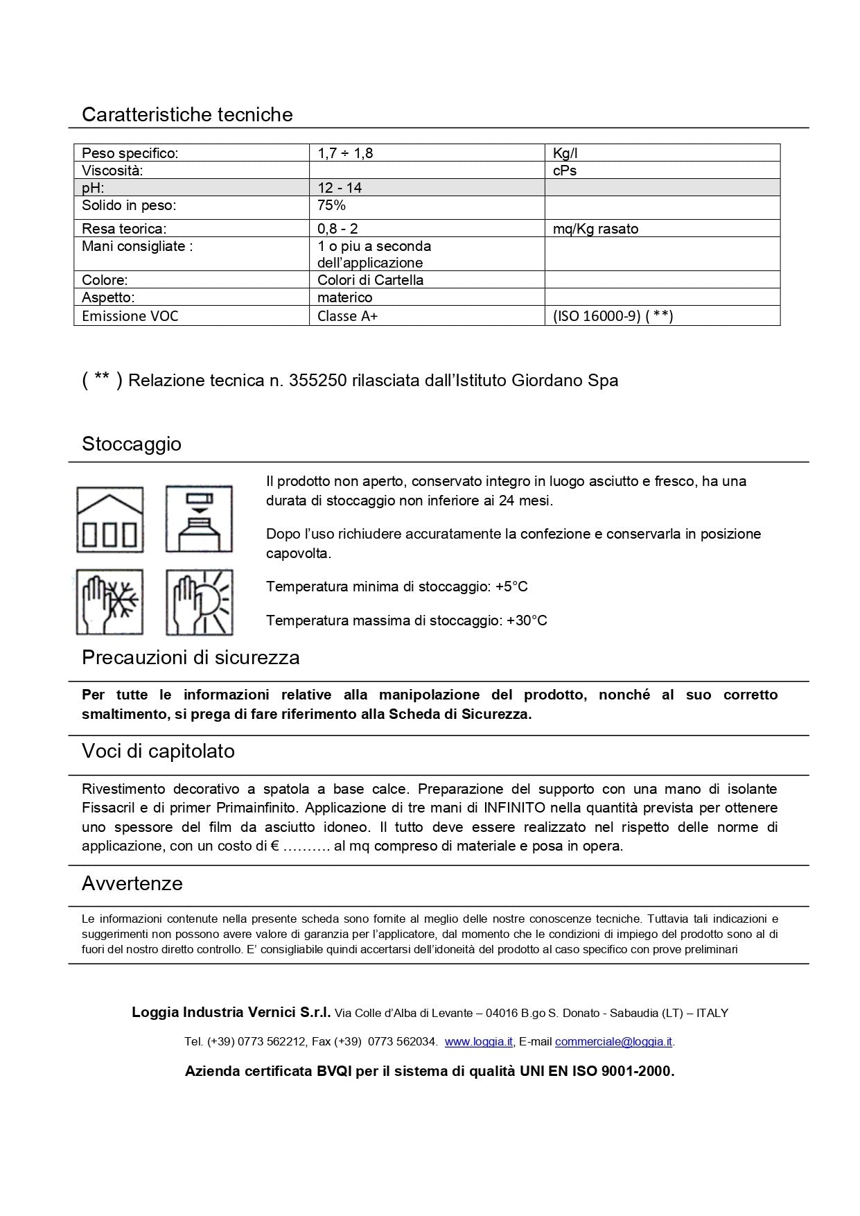 INFINITO Neutro 25 Kg Loggia